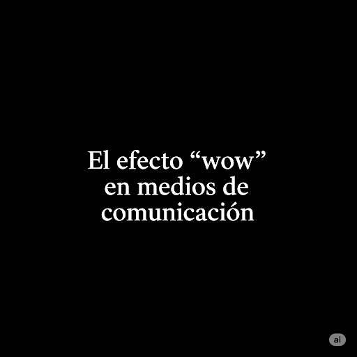 imagen plana con texto el efecto wow en medios de comunicación